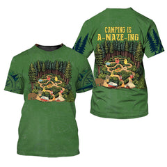 Camping Is A-Maze-Ing All Over Print Shirt