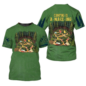 Camping Is A-Maze-Ing All Over Print Shirt