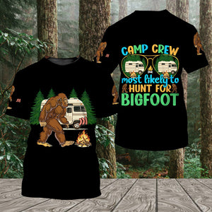 Camp Crew Hunt For Bigfoot All Over Print Shirt