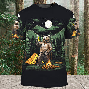 Making Memories Camping Bear All Over Print Shirt