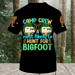 Camp Crew Hunt For Bigfoot All Over Print Shirt