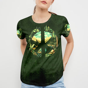 Camp Life Peace Sign All Over Print Shirt