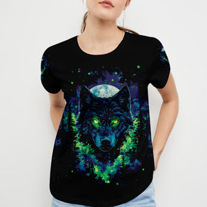 Look Deep Into The Nature And You Will Understand Everything Better Wolf All Over Print Shirt