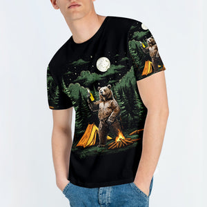 Making Memories Camping Bear All Over Print Shirt