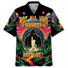 Not All Who Wander Are Lost Alien Night Hawaiian Shirt