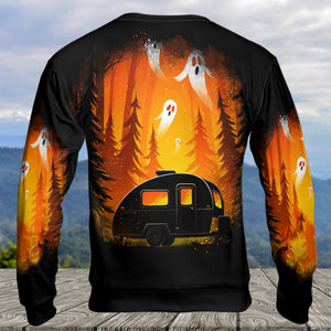 Horror Campfire In The Wild All Over Print Shirt