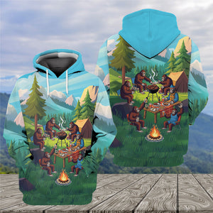 Sasquatch family BBQs All Over Print Shirt