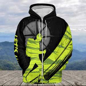 Hiking Find Your Own Path Yellow Neon All Over Print Shirt