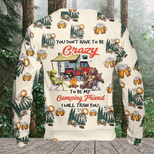Funny Camping Crazy Friend All Over Print Shirt