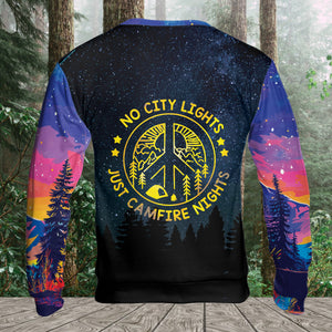 Camping No City Lights Just Campfire Nights All Over Print Shirt