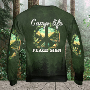 Camp Life Peace Sign All Over Print Shirt