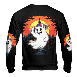Spooky Boo In The Forest All Over Print Shirt