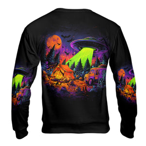 Alien Camp-O-Ween Invasion – UFO Halloween Camping All Over Print Shirt