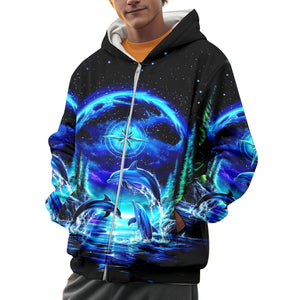 Peace Sea Happy Dolphins All Over Print Shirt