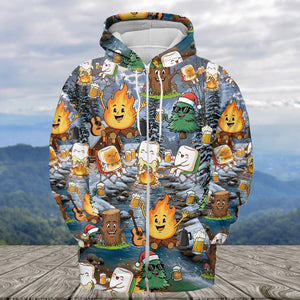 Camping Drinking Beer Party All Over Print Shirt