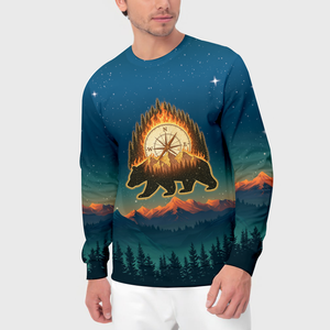 Bear Camp I Hate People Mountain Night Forest All Over Print Shirt
