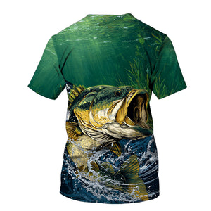 Largemouth Bass Vintage All Over Print Shirt