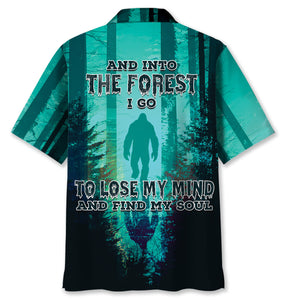 Bigfoot Into The Forest Hawaiian Shirt