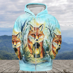 Wild Fox Finding The Way All Over Print Shirt