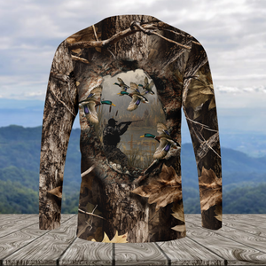 Duck Hunting Camouflage Fabric All Over Print Shirtt
