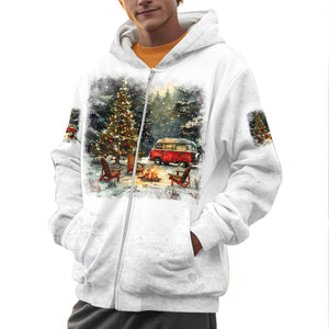 It's The Most Wonderful Time Of Christmas Camping All Over Print Shirt