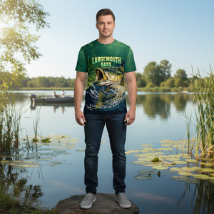 Largemouth Bass Vintage All Over Print Shirt