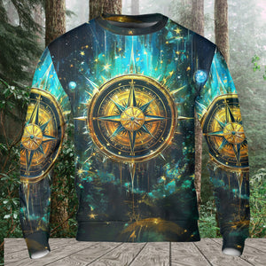 Not All Who Wander Fantasy Compass All Over Print Shirt