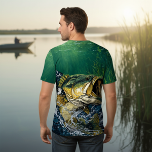 Largemouth Bass Vintage All Over Print Shirt