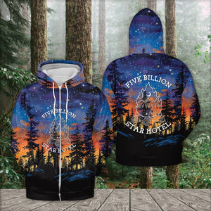 Camping Five Billion Star Hotel All Over Print Shirt