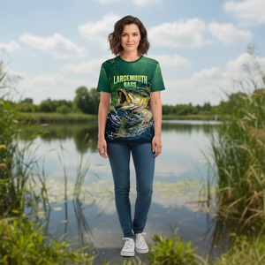 Largemouth Bass Vintage All Over Print Shirt