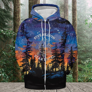 Camping Five Billion Star Hotel All Over Print Shirt