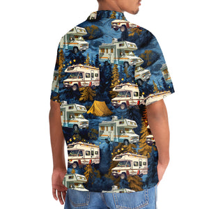 Camping Car Night Forest Hawaiian Shirt