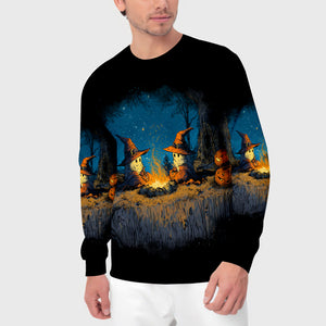 Spooky Pumpkin Campfire Night All Over Print Shirt