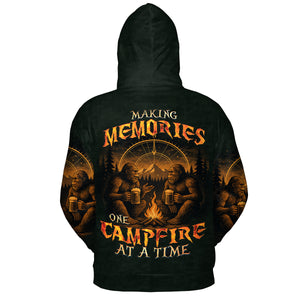 Bigfoot Making Memories One Campfire At A Time All Over Print Shirt