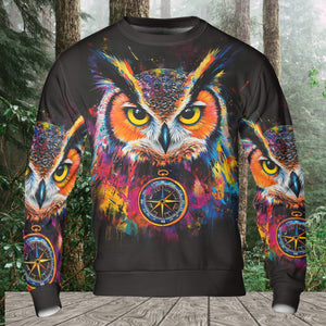 Not All Who Wander Are Lost Owl All Over Print Shirt