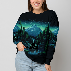 Bigfoot Riding Loch Ness Into The Forest I Go All Over Print Shirt