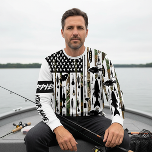Custom Name Crappie Fish Black All Over Print Shirt