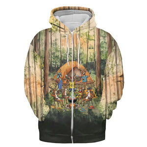 Friends, Fires, Fun Camping Crew Deer All Over Print Shirt