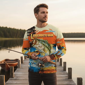 Largemouth Bass Jumping All Over Print Shirt
