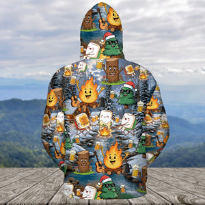 Camping Drinking Beer Party All Over Print Shirt