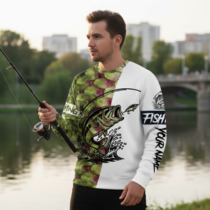 Bass Fishing Team Jerseys Green All Over Print Shirt