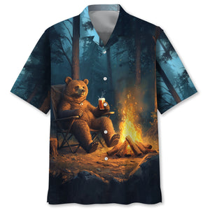 Bear I Don't Always Drink When I'm Camping Hawaiian Shirt