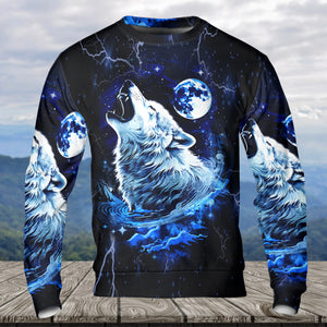 Mystical Wolf Howing Art All Over Print Shirt