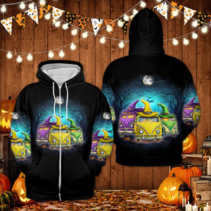 Witches Camping Car All Over Print Shirt