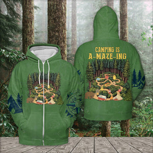 Camping Is A-Maze-Ing All Over Print Shirt