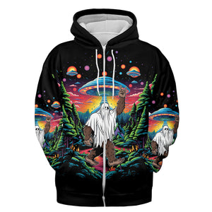 Bigfoot Boo Rock On All Over Print Shirt