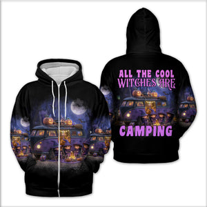 All The Cool Witches Are Camping All Over Print Shirt