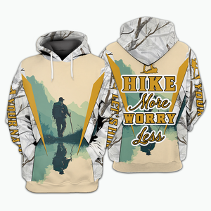 Custom Name Hiking More Worry Less All Over Print Shirt