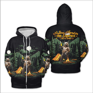 Making Memories Camping Bear All Over Print Shirt