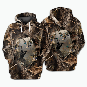 Duck Hunting Camouflage Fabric All Over Print Shirtt